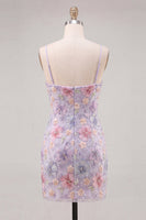 Load image into Gallery viewer, Floral Light Green Beaded Tight Short Cocktail Dress