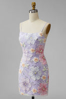 Load image into Gallery viewer, Floral Light Green Beaded Tight Short Cocktail Dress