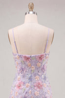 Load image into Gallery viewer, Floral Light Green Beaded Tight Short Cocktail Dress