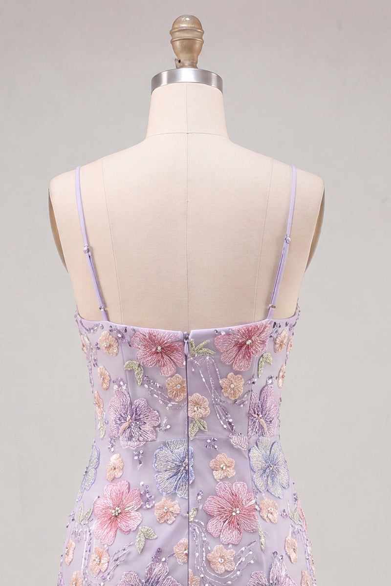 Load image into Gallery viewer, Floral Light Green Beaded Tight Short Cocktail Dress