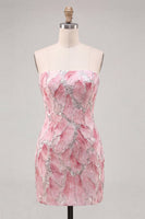 Load image into Gallery viewer, Sparkly Mint Green Sequin Strapless Tight Short Cocktail Dress