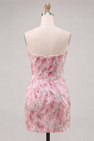 Load image into Gallery viewer, Sparkly Mint Green Sequin Strapless Tight Short Cocktail Dress