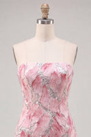 Load image into Gallery viewer, Sparkly Mint Green Sequin Strapless Tight Short Cocktail Dress