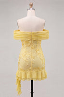 Load image into Gallery viewer, Floral Coffee Ruffled Tight Short Cocktail Dress with Sash