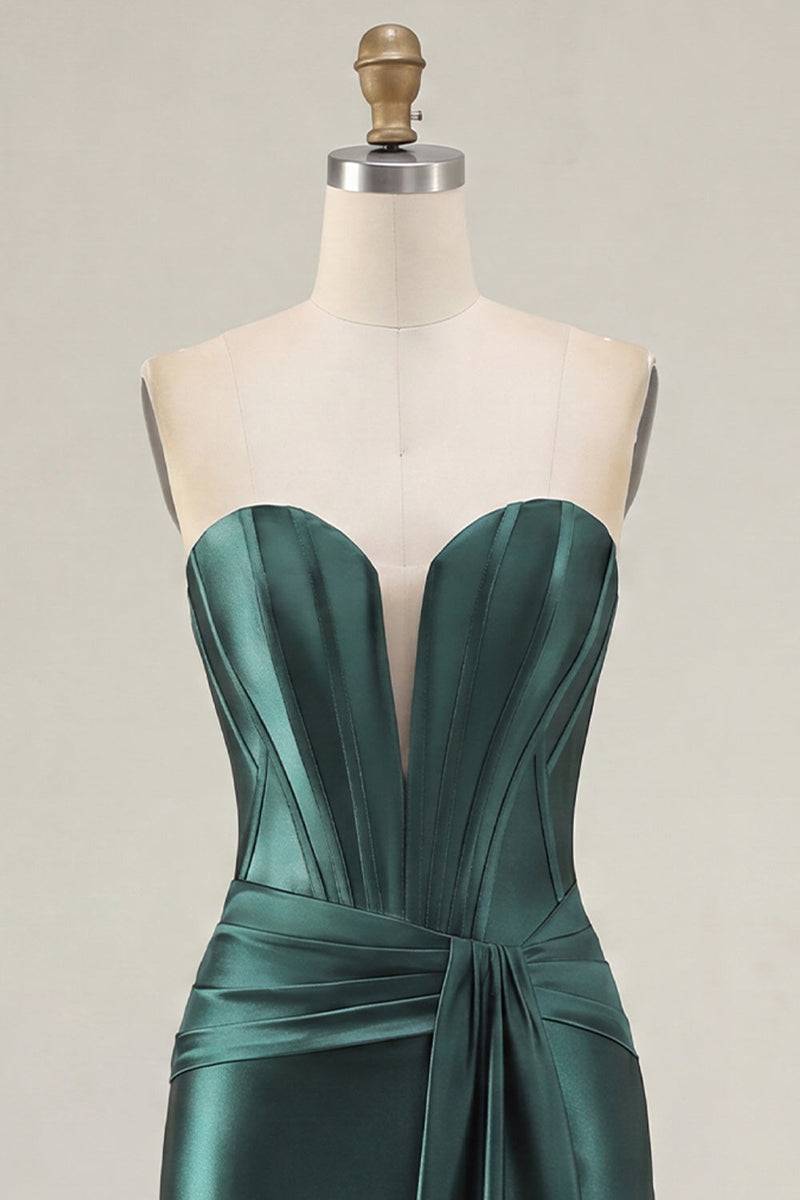 Load image into Gallery viewer, Pink Satin Corset Sweetheart Tight Short Cocktail Dress with Sash