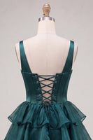 Load image into Gallery viewer, Yellow Corset Tiered Ruffled A-Line Short Cocktail Dress