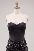 Load image into Gallery viewer, Sparkly Corset Sky Blue Beaded Tight Short Cocktail Dress