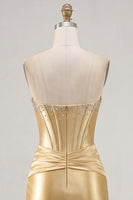Load image into Gallery viewer, Sparkly Pink Satin Beaded Tight Short Corset Cocktail Dress with Sash