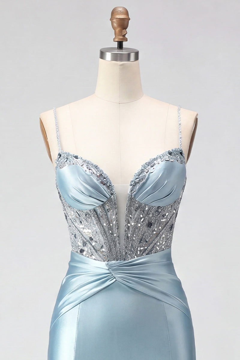 Load image into Gallery viewer, Sparkly Dark Green Satin Sequin Tight Short Corset Cocktail Dress