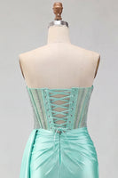 Load image into Gallery viewer, Sparkly Corset Gold Beaded Tight Short Satin Cocktail Dress