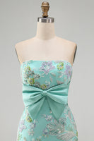 Load image into Gallery viewer, Floral Lilac Sequin Tight Short Cocktail Dress with Bow