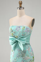 Load image into Gallery viewer, Floral Lilac Sequin Tight Short Cocktail Dress with Bow