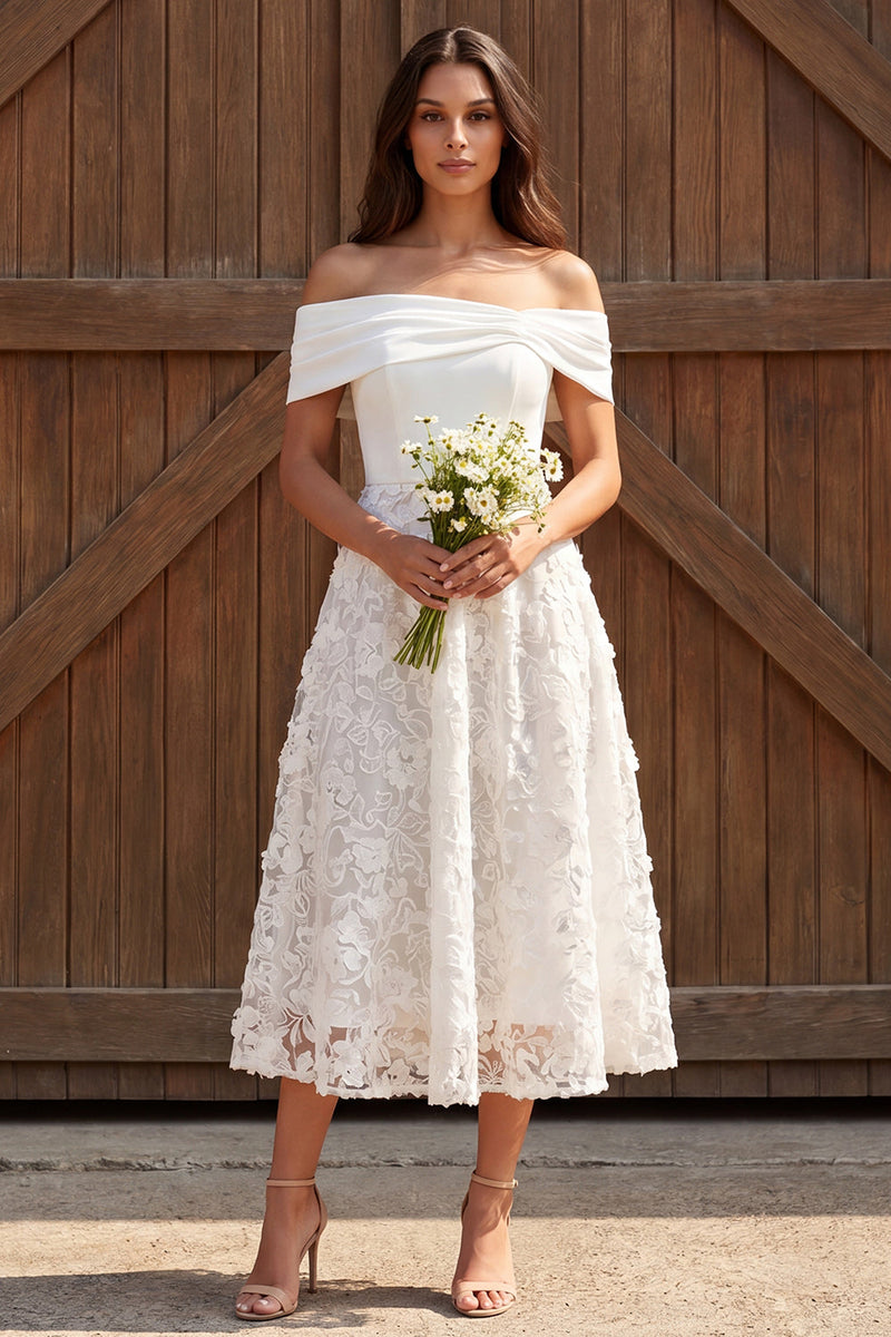 Load image into Gallery viewer, Ivory Lace Off The Shoulder A-Line Maxi Engagement Dress