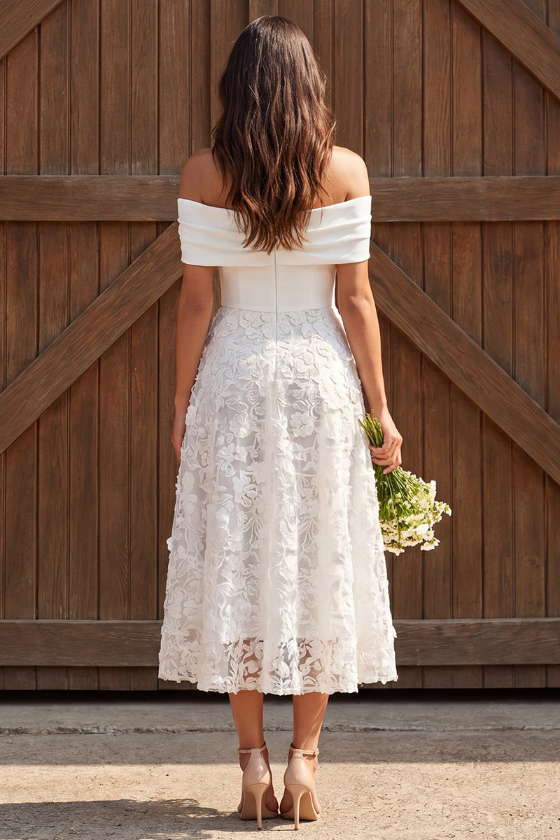 Load image into Gallery viewer, Ivory Lace Off The Shoulder A-Line Maxi Engagement Dress