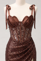 Load image into Gallery viewer, Sparkly Pink Corset Sequin Short Tight Ruched Cocktail Dress