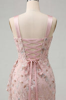 Load image into Gallery viewer, Floral Green Corset Ruched Tight Short Cocktail Dress with Beading