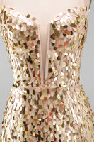 Load image into Gallery viewer, Silver Sparkly Sequin Corset Tight Short Cocktail Dress