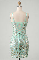 Load image into Gallery viewer, Silver Sparkly Sequin Corset Tight Short Cocktail Dress