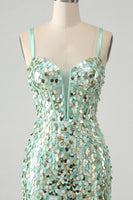 Load image into Gallery viewer, Silver Sparkly Sequin Corset Tight Short Cocktail Dress
