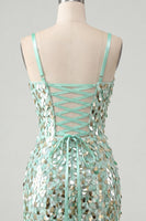 Load image into Gallery viewer, Silver Sparkly Sequin Corset Tight Short Cocktail Dress