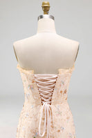 Load image into Gallery viewer, Green Floral Corset Tight Short Cocktail Dress with Ruffles