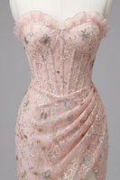 Load image into Gallery viewer, Green Floral Corset Tight Short Cocktail Dress with Ruffles