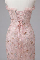 Load image into Gallery viewer, Green Floral Corset Tight Short Cocktail Dress with Ruffles