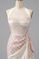 Load image into Gallery viewer, Sparkly Blue Sequin Corset Ruched Tight Short Cockail Dress