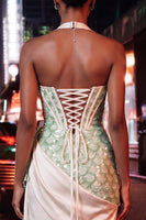 Load image into Gallery viewer, Sparkly Blue Sequin Corset Ruched Tight Short Cockail Dress
