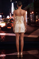 Load image into Gallery viewer, Silver Sparkly Sequin Corset Ruched Tight Short Cocktail Dress