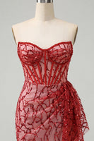 Load image into Gallery viewer, Silver Sparkly Sequin Corset Ruched Tight Short Cocktail Dress