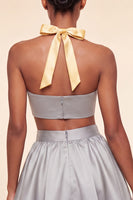 Load image into Gallery viewer, 2 Piece Red and Blue Halter Neck Short Cocktail Dress