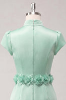 Load image into Gallery viewer, Blue High Neck Tight Short Cocktail Dress with Sleeves