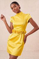 Load image into Gallery viewer, Blue High Neck Tight Short Cocktail Dress with Sleeves