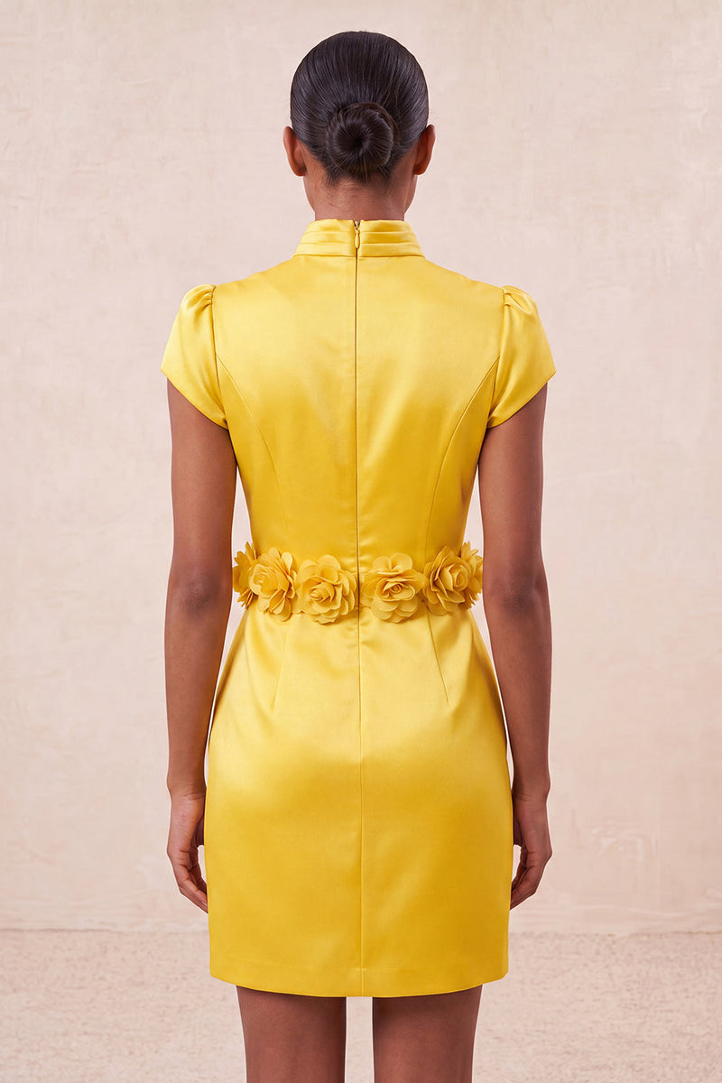 Load image into Gallery viewer, Blue High Neck Tight Short Cocktail Dress with Sleeves