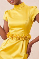 Load image into Gallery viewer, Blue High Neck Tight Short Cocktail Dress with Sleeves