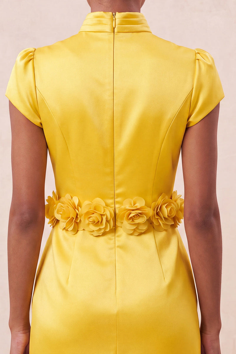 Load image into Gallery viewer, Blue High Neck Tight Short Cocktail Dress with Sleeves