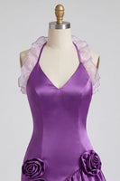 Load image into Gallery viewer, Mint Green Ruffled Tight Short Cocktail Dress with 3D Flowers