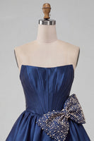 Load image into Gallery viewer, Light Pink Sparkly Corset Beaded A-Line Short Cocktail Dress with Bow