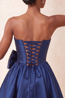 Load image into Gallery viewer, Light Pink Sparkly Corset Beaded A-Line Short Cocktail Dress with Bow