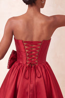 Load image into Gallery viewer, Light Pink Sparkly Corset Beaded A-Line Short Cocktail Dress with Bow