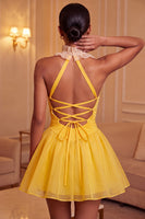 Load image into Gallery viewer, Mint Green Ruched A-Line Short Cocktail Dress with Ruffles