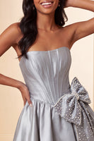 Load image into Gallery viewer, Royal Blue Corset Strapless A-Line Short Cocktail Dress with Bow