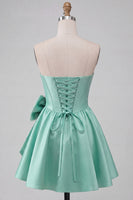 Load image into Gallery viewer, Royal Blue Corset Strapless A-Line Short Cocktail Dress with Bow