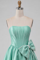 Load image into Gallery viewer, Royal Blue Corset Strapless A-Line Short Cocktail Dress with Bow
