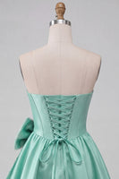 Load image into Gallery viewer, Royal Blue Corset Strapless A-Line Short Cocktail Dress with Bow