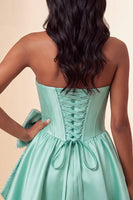 Load image into Gallery viewer, Royal Blue Corset Strapless A-Line Short Cocktail Dress with Bow