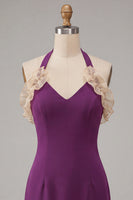 Load image into Gallery viewer, Black Halter Neck Tight Short Cocktail Dress with Ruffles
