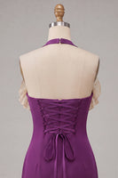 Load image into Gallery viewer, Black Halter Neck Tight Short Cocktail Dress with Ruffles