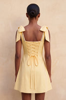 Load image into Gallery viewer, Red Scoop Neck A-Line Short Cocktail Dress with Bows